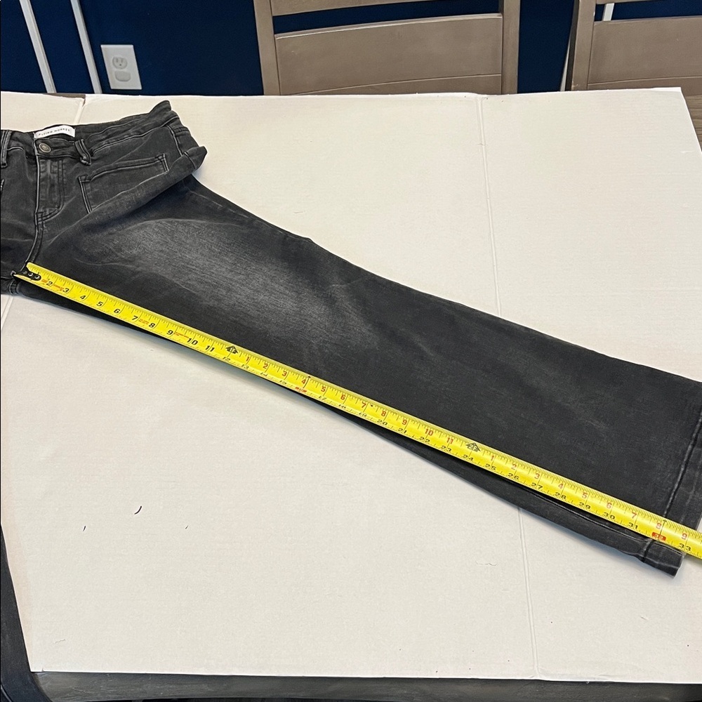FLYING MONKEY BLACK FLARE HIGH WAISTED STRETCH JEANS SIZE 30 - Picture 14 of 16
